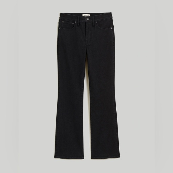Madewell Petite Kick Out Crop Jeans in Black Rinse Wash - Picture 6 of 12